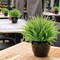 12 Bundles Artificial Plants, Fake Boston Fern Greenery Outdoor UV Resistant No Fade Faux Plastic Plants Garden Porch Window Box Decorating